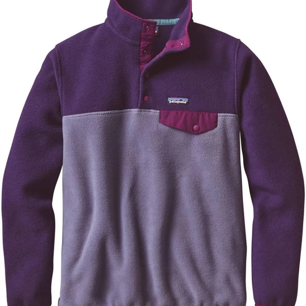 Patagonia Purple Women’s Synchilla Fleece Pullover with Snaps